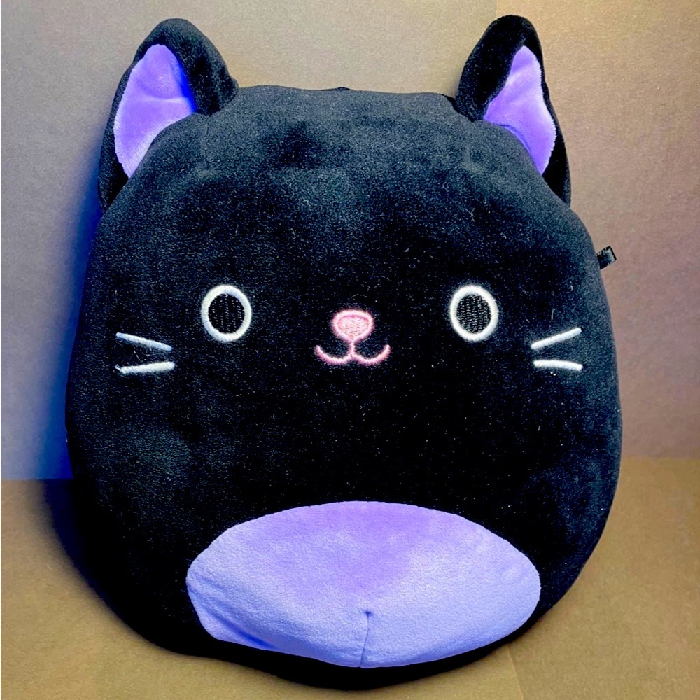 Squishmallow Black and Purple Autumn Cat 9 inch Halloween Plush 2018 Kelly Toy